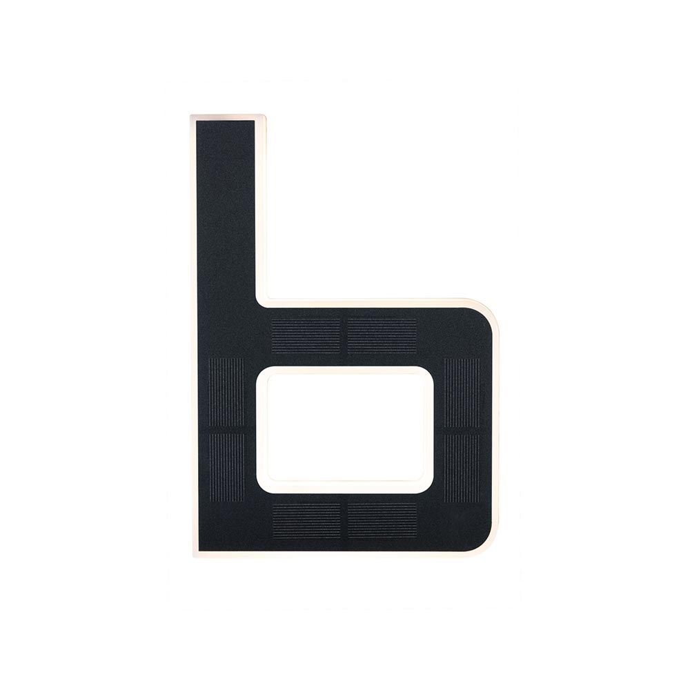 Solar LED House Number Light Letter B Black