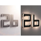 Solar LED House Number Light Letter B Black