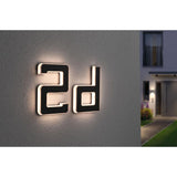 Solar led hus nummer let bogstav d sort