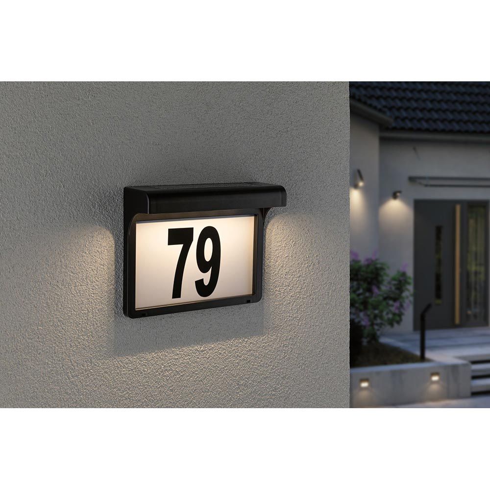 Numéro de maison à LED solaire Light Dayton II Black