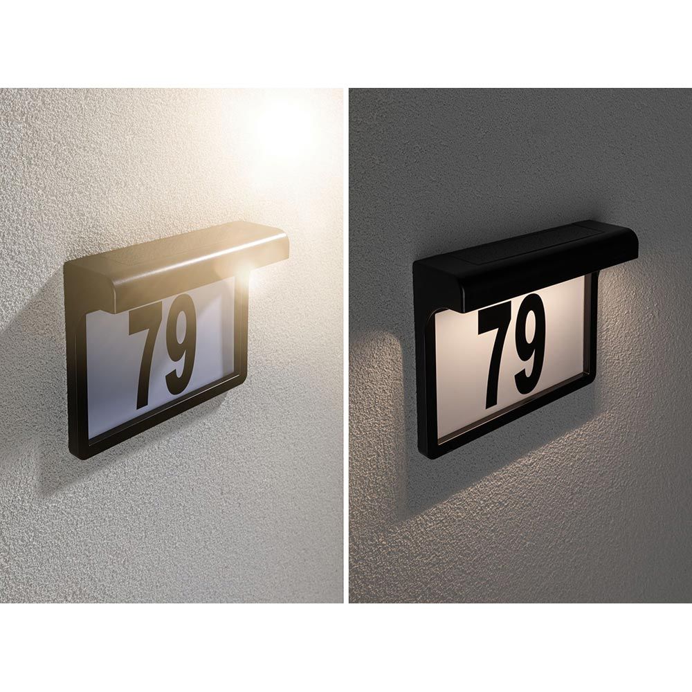 Numéro de maison à LED solaire Light Dayton II Black