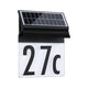 Solar LED Hausnummernleuchte Neda Schwarz mit integrierter Solartechnologie, nummeriert mit 27c.