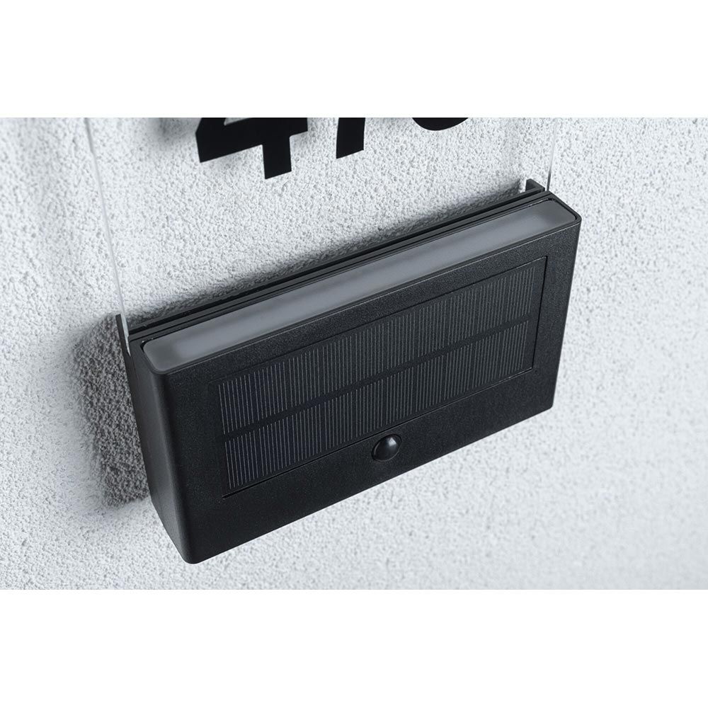 Numéro de maison à LED solaire Anthracite du capteur Neda léger