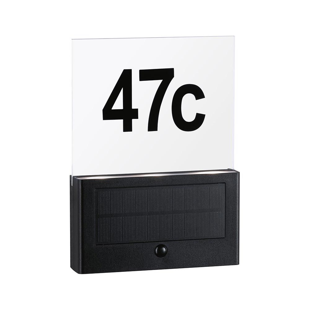 Solar LED HUS NUMMER LET NEDA SENSOR ANTHRACITE