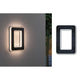Solar LED Hausnummernleuchte Nummer 0 an der Wand montiert mit warmweißem Licht und Solarpanel.