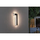 Solar LED Hausnummernleuchte Nummer 1 an der Wand montiert, warmweißes Licht, dekorativ und solarbetrieben.