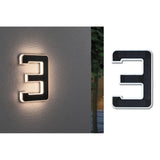 Solar LED house number light number 3