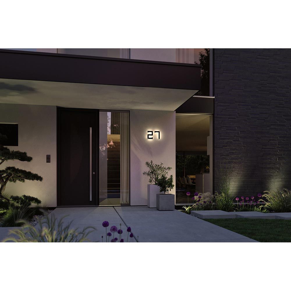 Solar LED house number light number 4