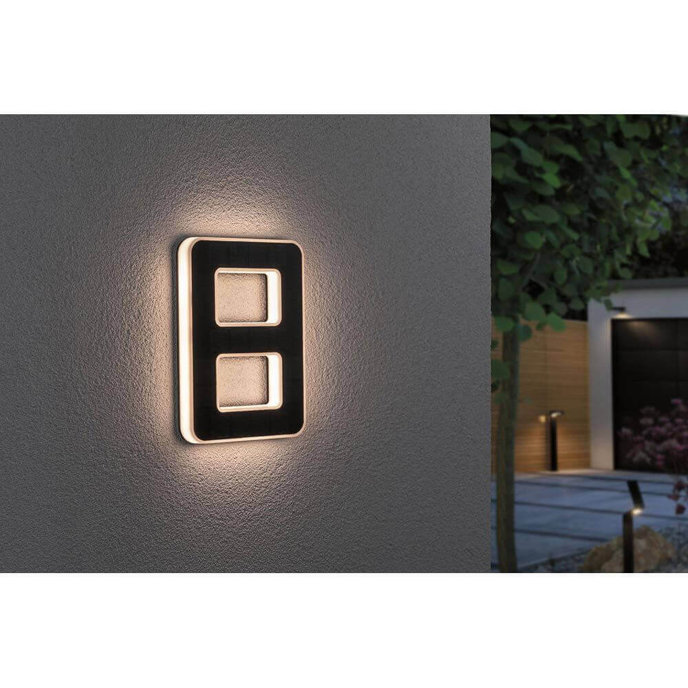 Solar LED Hausnummernleuchte Nummer 8