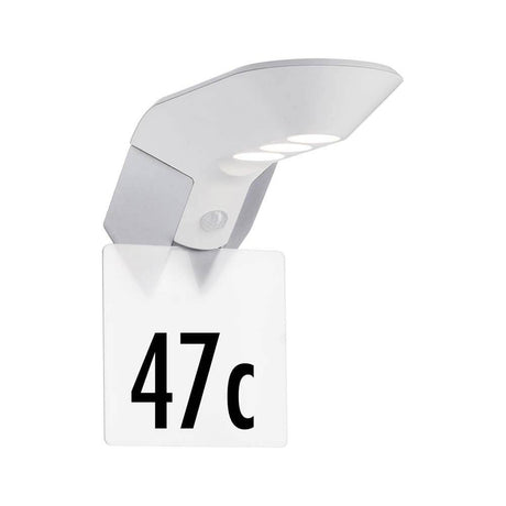 Transparentes Hausnummernschild für Solarleuchte Soley mit beleuchtetem Nummernsatz 47c.
