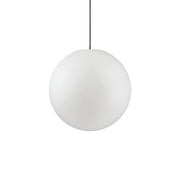 Sole Außenleuchte Hängekugel Ø 40cm Weiß - schlichte, wetterfeste Pendelleuchte für Terrasse und Balkon.