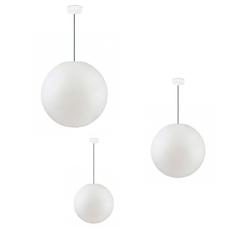 Sole Außenleuchte Hängekugel Ø 50cm Weiß in verschiedenen Größen, elegante und robuste Lichtquelle.