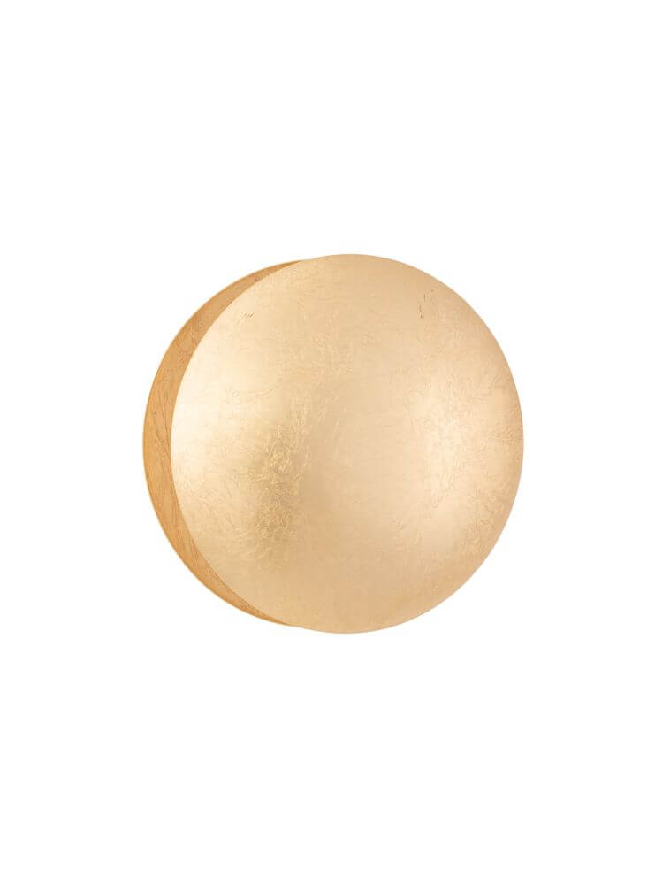 Solei LED Wandleuchte Ø 20cm in Gold, warmweißes Licht bei 3000K für stilvolle Raumbeleuchtung.
