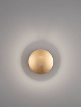 Solei LED Wandleuchte Ø 20cm in Gold mit warmweißem Licht (3000K) für stilvolle Wandbeleuchtung.