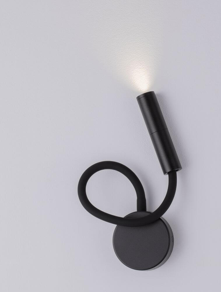 Sonica LED Wandleuchte Ø 8,5cm 3000K IP44 in modernem Design, an der Wand montiert, mit sanftem Licht.