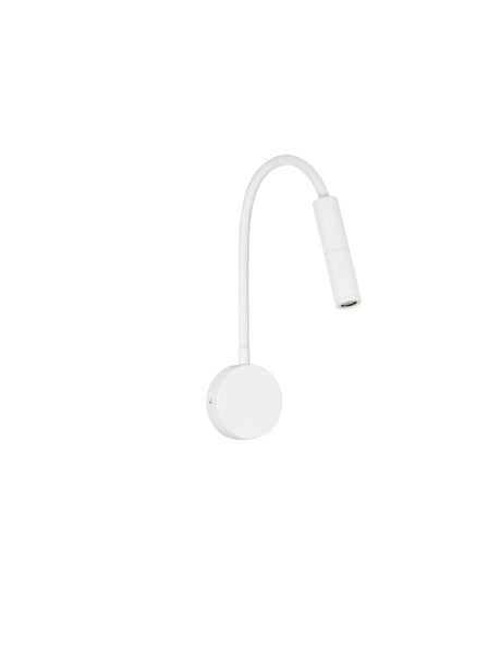 Sonica LED wall light Ø 8.5 cm 3000K IP44 in a modern design and white color.