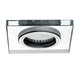 LED Decken-Einbaustrahler Soren 210lm + GU10-Fassung 9 x 9cm in quadratischem Design mit Spiegeloberfläche.