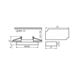 LED Decken-Einbaustrahler Soren 210lm + GU10-Fassung 9 x 9cm  Kanlux   