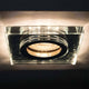 LED Decken-Einbaustrahler Soren 210lm + GU10-Fassung 9 x 9cm mit verspiegelter Oberfläche und warmweisser LED-Beleuchtung.