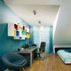 Soul LED Deckenspot 720lm Nickel-Satiniert in modernem Arbeitszimmer mit stilvoller Einrichtung.