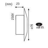 Special EBL Set LED IP65 1,4W 3000K 76mm Opal  Paulmann   