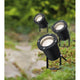Special Line Garden Spotlight IP44 GU10 3x3,5W 3000K Schwarz Alu auf Gartenweg mit Beleuchtung für Pflanzen.