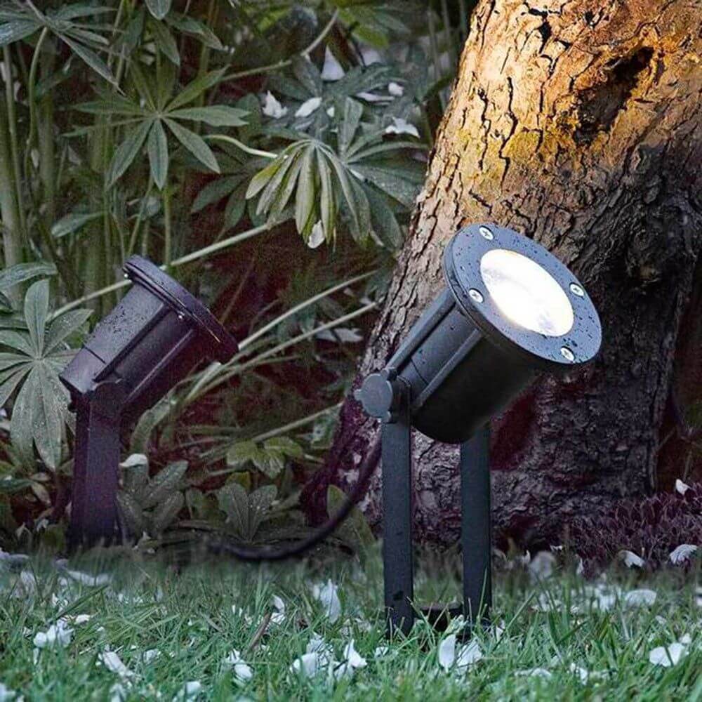 Spotlight Garten Spiess-Strahler IP54 Schwarz
