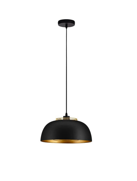 Lampada a ciondolo Sqube Black, oro