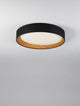 Stake LED Deckenleuchte Ø 45cm 3000K – mattschwarzer Aluminiumrahmen, warmweißes LED-Licht, schlankes, minimalistisches Design für Wohnräume