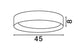 Alt Tag: Stake LED Deckenleuchte Ø 45cm 3000K – schlanke schwarze Deckenleuchte, Ø 45 cm, Höhe 8 cm, warmweiß 3000K, minimalistisches Design
