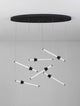 Stalactite LED Pendelleuchte 6-flammig Ø 120cm 3000K Schwarz in modernem Design.