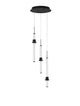 Stalactite Pendelleuchte 3-flammig Ø 35cm 3000K Schwarz - moderne hängende Leuchte mit dimmbarer Funktion, Schwarz und klaren Details.
