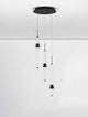 Stalactite Pendelleuchte 3-flammig Ø 35cm 3000K Schwarz, elegante Aufhängung mit dimmbarem TRIAC-System.