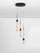 Stalactite Pendelleuchte 3-flammig Ø 35cm 3000K Schwarz in modernem Design mit dimmbarer Funktion.