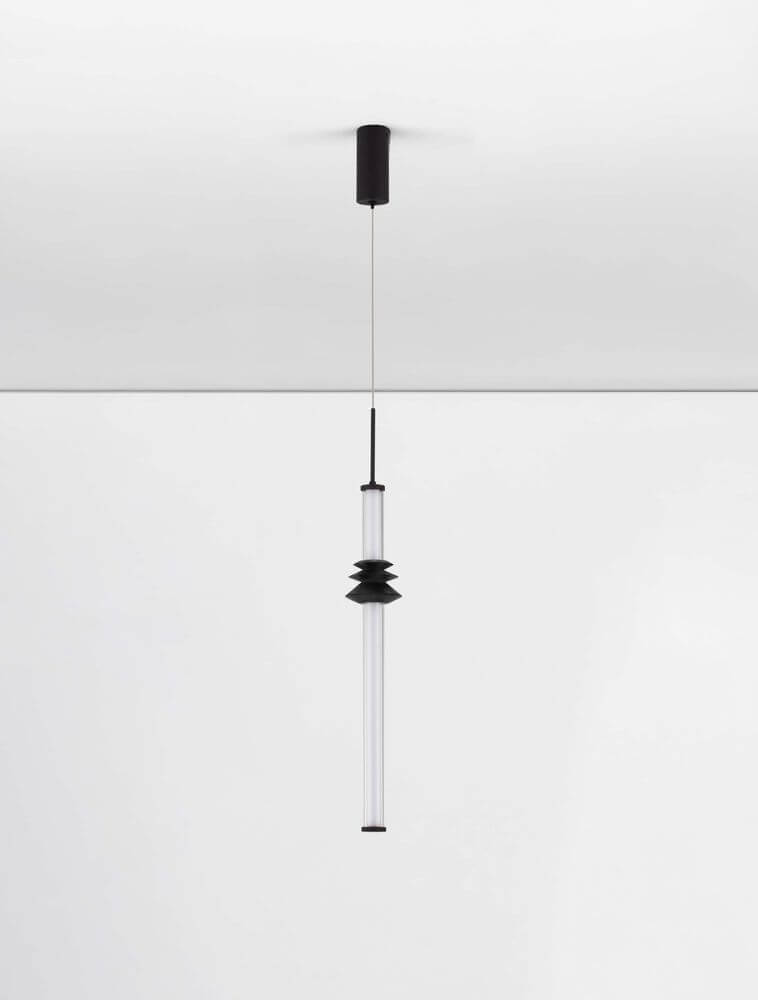Stalactite Pendelleuchte Vertikal Ø 4,5cm 3000K Schwarz von ATMOSFERA in elegantem Design