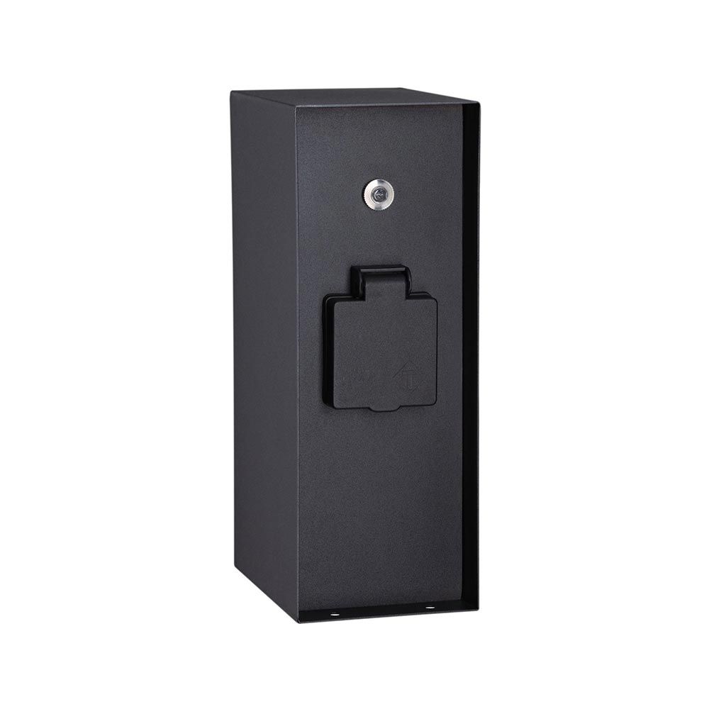 Colonne de socket rio avec commutateur crépusculaire anthracite ip44