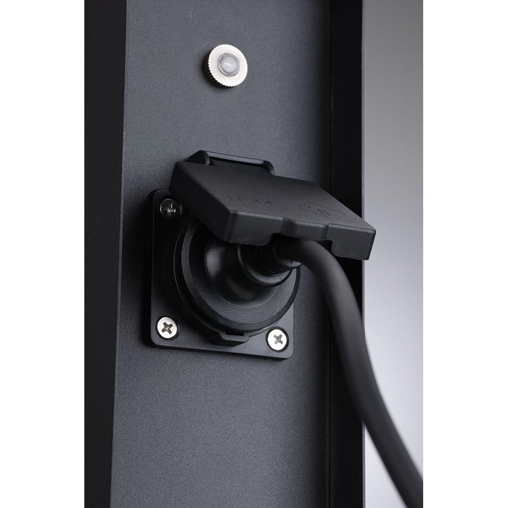 Colonne de socket rio avec commutateur crépusculaire anthracite ip44