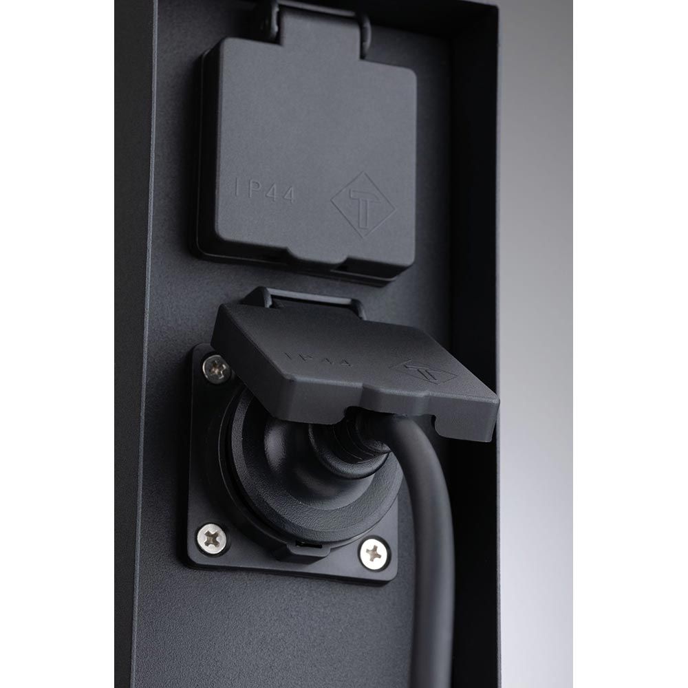 Rio socket column with twilight switch anthracite IP44