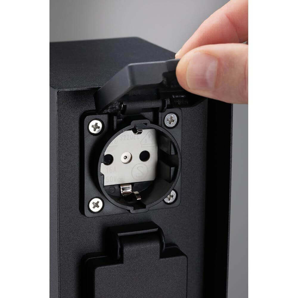 Steckdosensäule Rio Zweifach Anthrazit IP44