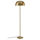 Stehlampe Cera aus Messing mit runder Schirmform im minimalistischen skandinavischen Design.
