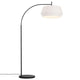 Stehlampe Dicte mit großem, plissiertem Baumwollschirm für gemütliches Licht und eleganten Look.