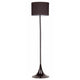 Stehlampe FARO Schwarz mit schickem, schwarzem Lampenschirm und elegantem Fußdesign.