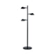 Stehlampe Nomi mit drei beweglichen Lampenköpfen und elegantem schwarz mattem Design.