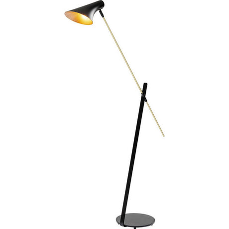 Moderne Stehleuchte Axe mit elegantem Design und verstellbarem Lichtkopf.