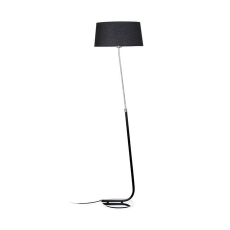 Stehleuchte HOTEL Chrom, Schwarz - elegante Bodenlampe mit modernem Design in Schwarz und Chrom.