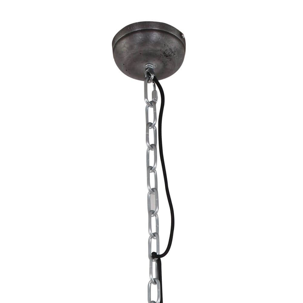 Hängehaken und Kette der Industrie-Hängeleuchte Bikkel Ø 52cm im Industrial-Look.