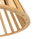 Detailansicht der Holz-Pendelleuchte Smukt mit Pappelholzlamellen in attraktiver Form.