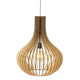 Holz-Pendelleuchte Smukt von Steinhauer aus Pappelholz, luftig und leicht, in einzigartigem Design.