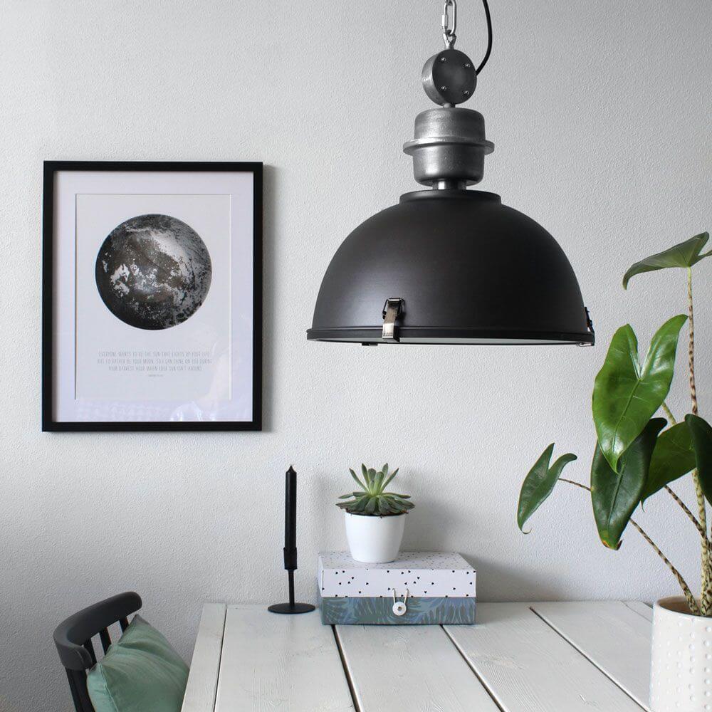 Industrial hanging lamp bikkel Ø42cm