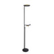 Steinhauer LED-Deckenfluter Turound in Schwarz mit Lesearm und Tastdimmer, stufenlos dimmbar von 2200K bis 4000K.